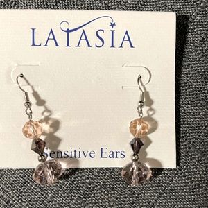 Latasia Beautiful Swarovski stone earrings, new